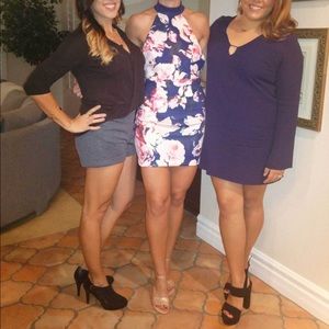 Floral Halter Backess Dress